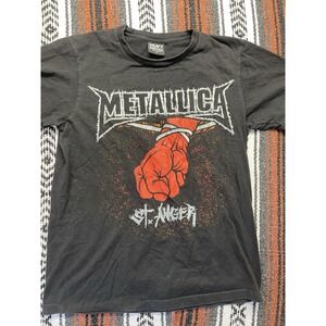 VINTAGE 2000s METALLICA ST ANGER T-SHIRT HEAVY METAL BAND TEE BLACK Y2K SIZE ~ M